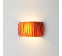 Nordic Modern Wall Sconce Indoor Up Down Lighting Warm White Milk Wall Mounted Lights Orange Ribbed Hallway Wall Lantern Green Bedside Wall Lamp for Bedroom Living Room Porch Coffee Made in China