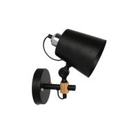 Nordic Modern Wall Sconces,E27 Industrial Indoor Wall Light Lighting Semi-Flush MountWith Wood Decoration Wall Lamp for Bedroom Adjustable Angle Bedside Reading Lamp