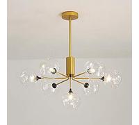 Nordic Murders Sputnik Chandeliers with 7 Deflated Glass Lampshade Creativity Pendant Light Globe Ceiling Light Living Room Dining Room Bedroom-Gold 7-Light