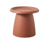 Nordic Mushroom Design Round Coffee Table - 71.1cm Modern Plastic Side Table Simple Mini Balcony Accent Table Stylish Home Furniture for Living Room & Patio
