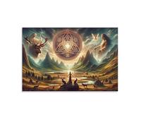Nordic Mythology Celtic Gods Pantheon Poster Wall Art Picture Painting Poster Canvas Print Posters Artworks Room Decor 16x24inch(40x60cm)