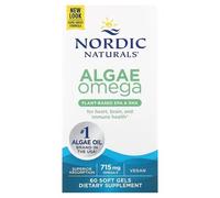 Nordic Naturals Algae Omega, 715mg Omega 3 - 60 Softgels