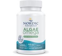 Nordic Naturals Algae Omega, 715mg Vegan Omega 3 Capsules from Algae Oil, with EPA and DHA, 60 Omega 3 Vegan Softgels, Vegetarian, Soy-Free, Gluten-Free