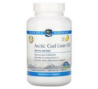 Nordic Naturals, Arctic Cod Liver Oil, Lemon, 1,000 mg, 180 Softgels