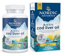 Nordic Naturals Arctic Cod Liver Oil, Lemon - 90 Soft Gels - 750 mg Total Omega-3s with EPA & DHA - Heart & Brain Health, Healthy Immunity, Overall Wellness - Non-GMO - 30 Servings