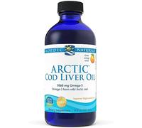 Nordic Naturals Arctic Cod Liver Oil Liquid - 237ml - Orange Flavour | Omega 3 Fish Oil Supplement, with EPA and DHA, Soy Free, Gluten Free, 1060mb Omega-3 Per Dose