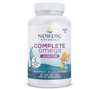 Nordic Naturals Complete Omega 3 JR, 283mg Omega 3 Fish Oil Supplements for Kids, Lemon Flavour with EPA and DHA, 180 Softgels, Lab-Tested, Soy Free, Gluten Free, Easy to Swallow