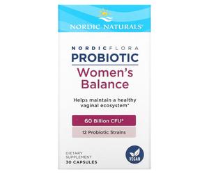 Nordic Naturals, Nordic Flora Probiotic, Women's Balance, 60 Billion CFU, 30 Capsules