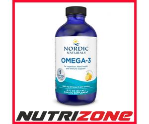 Nordic Naturals Omega-3 1560mg Fish Oil Brain Immune Support, Lemon - 237 ml