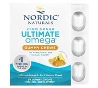 Nordic Naturals Omega-3 Heart & Brain Support Ultimate 1200mg Tropical Fruit Gummies Flavour - 54 Gummies