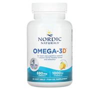 Nordic Naturals Omega-3d 690mg Lemon Softgels 60 Softgels