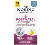 Nordic Naturals Postnatal Omega-3, 1120mg, Lemon, 60 softgels