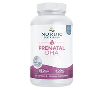 Nordic Naturals Prenatal DHA 830mg Omega-3 + 400iu D3 Unflavored Softgels 180