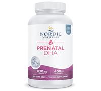 Nordic Naturals Prenatal DHA 830mg Omega 3 Fish Oil with EPA and DHA, Highly Dosed, Flavourless, 180 Softgels, Laboratory Tested, Soy Free, Gluten Free