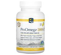Nordic Naturals, ProOmega 2000-D, Lemon, 1250 mg, 60 Soft Gels