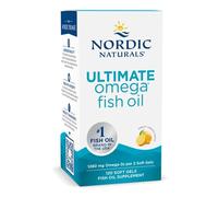Nordic Naturals Ultimate Omega-3, 1280 mg, Lemon Flavour, High Concentration, 120 Soft Capsules, Pure and GMO Free, Soy Free, Laboratory Tested