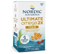 Nordic Naturals Ultimate Omega 2X Fish Oil Teen, Strawberry - 60 Mini softgels