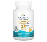 Nordic Naturals Ultimate Omega 2x Mini Softgels With Vitamin D3 60 Softgels