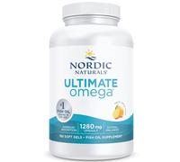 Nordic Naturals Ultimate Omega 3 Capsules High Strength Fish Oil Omega 3 Supplements 1280mg, with EPA DHA, High Dose, Lemon Flavour, 180 Softgels, So