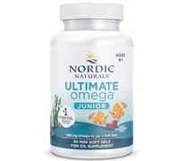 Nordic Naturals Ultimate Omega-3 for Kids - JR Fish Oil 680mg - 90 Softgels | Two Strawberry Flavour Softgels A Day For Children Aged 6 To 12 Who Eat Little Or No Fish, With No Fishy Aftertaste