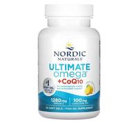 Nordic Naturals Ultimate Omega + CoQ10 1280mg Lemon Softgels 60 Softgels