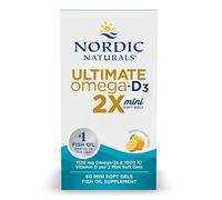 Nordic Naturals Ultimate Omega-D3 2X 1120 mg / 1000 IU - Lemon Flavor, 60 Mini Soft Gels - High-Strength Omega-3 + Vitamin D3