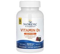 Nordic Naturals Vitamin D3 Gummies, 1000 IU Wild Berry - 120 Gummies