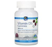 Nordic Naturals, Vitamin D3, Wild Berry, 1,000 IU, 60 Gummies