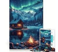 Nordic Nature Aurora Jigsaw Puzzle 1000 Piece for Adults Logic Boost Toy Together Fun Premium Edge Stylish Gift (38x26cm)