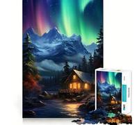 Nordic Nature Aurora Jigsaw Puzzles for Adults1000 Piece Strengthen Memory Home Activity Clean Edge Festive Gift (50x75cm)