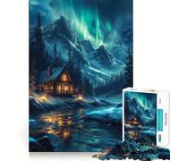 Nordic Nature Aurora Night 1000 Piece Jigsaws for Teenagers Puzzle Recall Boost Stress Free Smooth Cut Artistic Gift (50x75cm)