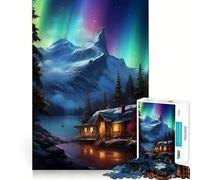 Nordic Nature Aurora Night 1000 Pieces Jigsaw Puzzles for Adults Brain Challenge Toy Indoor Play Precise Cut Fine Art Piece (50x75cm)