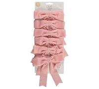 Nordic Noel Pre-Lit Snowy Half Wreath 55cm - Easy To Attach To Your Christmas Tree, Wreath, Garland, And More, To Achieve A Timeless And Elegant Look This Christmastime (Pink)