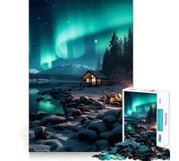 Nordic Northern Lights 1000 Piece Jigsaw Puzzles for Teenagers Jigsaw Memory Lift Light Relax Image Assembly (50x75cm)