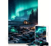 Nordic Northern Lights Adults 1000 Piece Jigsaw Puzzle Brain Challenge Toy Stress Relief Clear Cut Wall Art Decor (38x26cm)