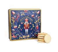 Nordic Nutcracker Square Christmas Biscuits Tin - Traditional Scottish Shortbread Biscuits Gift Set, Festive Filled Tins, Novelty Christmas Gifts - Luxury Biscuit Gift Sets for Women & Men