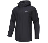 NORDIC OUTLAND Mens Ultra Lightweight Hooded Waterproof Rain Jacket Breathable Raincoat Shell for Hiking fishing walking dogs (UK, Alpha, M, Regular, Regular, Dark Grey)