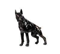 Nordic Painting Art Graffiti Boxer Bulldog Dog Statue Creative Resin Crafts Figure Home Decoration Wine Cabinet Office Decor Resin Crafts Gift (Boxer Black,9.05x5.51x10.04Inch)