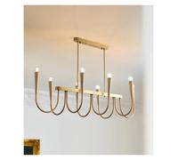 Nordic Palace Villa Light Luxury Home Decoration Chandeliers Bronze American Retro Dining Room Long Table Candle Pendant Lights