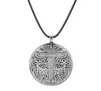 Nordic Pendant Necklace Ancient Motif Design Unisex Viking Jewelry Gift for Men Women