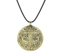 Nordic Pendant Necklace Ancient Motif Design Unisex Viking Jewelry Gift for Men Women