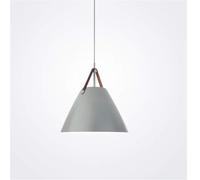 Nordic Postmodern Metal Lampshade - Elegant Pendant for Living Rooms and Kitchens (Natural Gray, 36cm)