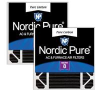 Nordic Pure 20x20x5 (19_5/8 x 19_7/8 x 4_3/8) Honeywell/Lennox Replacement Odor Reduction Merv 8 Filter 2 PK