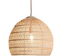 Nordic Rattan Chandelier Wicker Ceiling Pendant Lighting Shade Bamboo Decoration Hanging Light Fixture Handmade Woven Ceiling Suspension Lights for Kitchen Island Living Room Bedroom