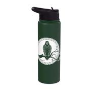 Nordic Raven Full Moon Norse Mythology Rune Valhalla Stainless Steel Insulated Water Bottle