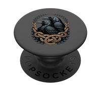 Nordic Raven Huginn & Muninn Norse Celtic Retro Mystical PopSockets Adhesive PopGrip