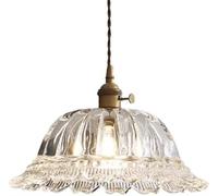 Nordic Retro Chandelier,E27 Base Ceiling Lighting Fixtures,Creative High Light Transmission Brass Glass Pendant Lamp,Restaurant Bar Coffee Shop Decoration Hanging Light Size : 25c