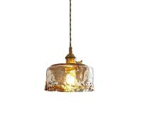 Nordic Retro Style Chandelier,Creative High Light Transmission Glass Pendant Lamp Lampshade,E27 Light Source Single-Head Hanging Light,Hotel Cafe Bedroom Decorative Lighting Fixtures