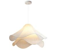 Nordic Romantic French Cream Fabric Pendant Light Creative Petal Chandelier for Living Room Bedroom Balcony & Hallway Stylish Home Lighting Fixture