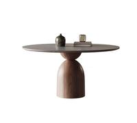 Nordic Round Dining Table - Modern Simple Style Rock Plate for Home Living Room & Reception - Elegant Kitchen Furniture - Perfect for Family Gatherings & Stylish Decor